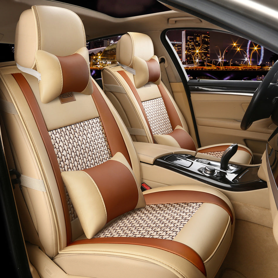 Universal Woven&Leather Car Seat Covers