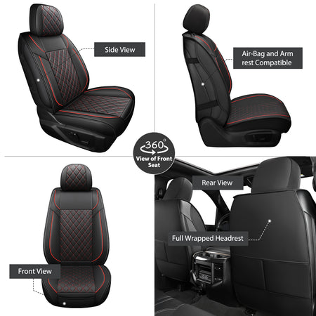 Leather Car Seat Cover For Dodge Charger RAM 1500 2500 Dart Journey Challenger Grand Caravan Car Accessories - 34 Leather Car Seat Cover For Dodge Charger RAM 1500 2500 Dart Journey Challenger Grand Caravan Car Accessories - 34