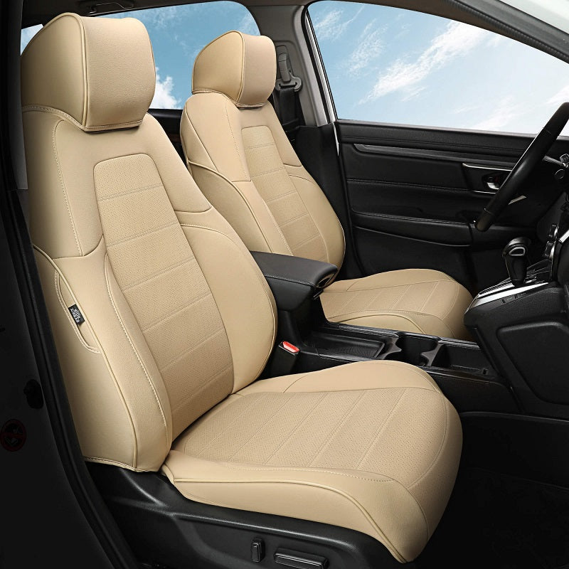 ProSyn Beige Leather Seat Cover Full Set For Honda Civic Sedan & Coupe – Motor Trend Brand