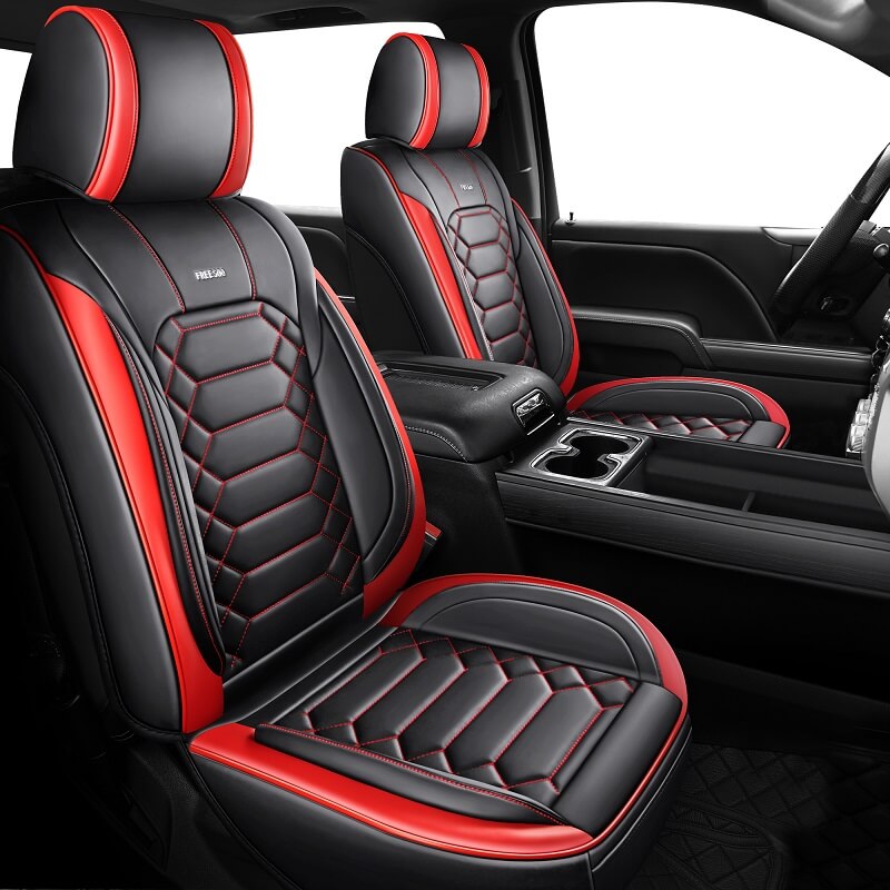 Chevrolet Silverado Universal Seat Covers Black Red